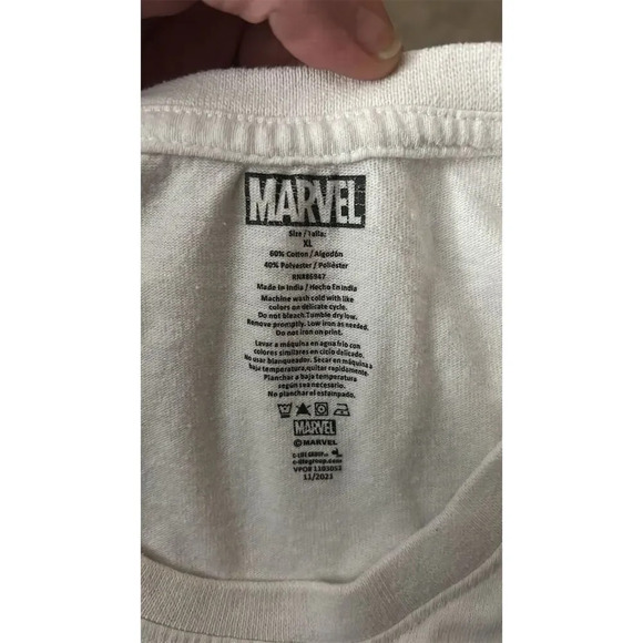 Marvel Spider-Man Graphic T-Shirt Teens XL White Short Sleeve Crew Neck - Picture 3 of 4
